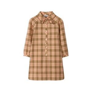 Burberry Beige and Pink Checkered Dress
